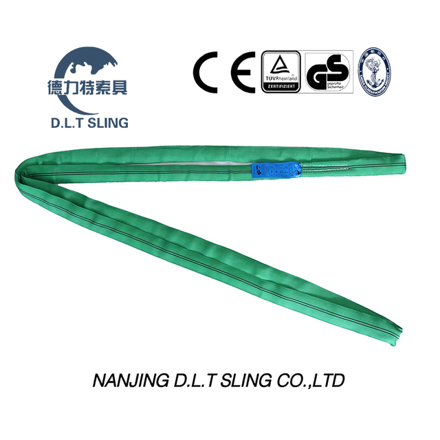 DLT Sling 100 ٪ Polyester 2 Tons Round Sling لرفع الرافعة