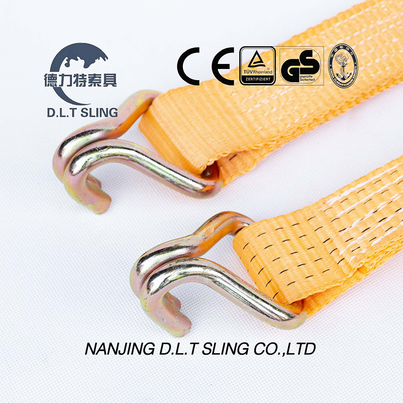 DLT Sling Ratchet Tie أسفل مع خطاف J مزدوج
