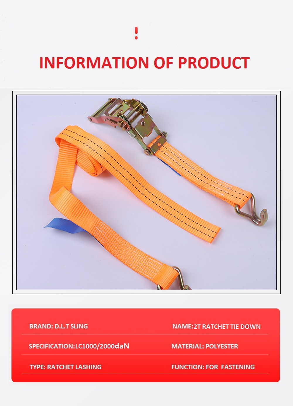 أشرطة ربط البضائع DLT SLING مع شهادة GS 