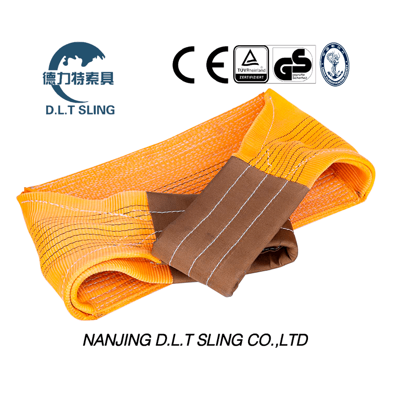 حبال حزام مسطح من البوليستر مكونة من طبقتين للرفع الصناعي