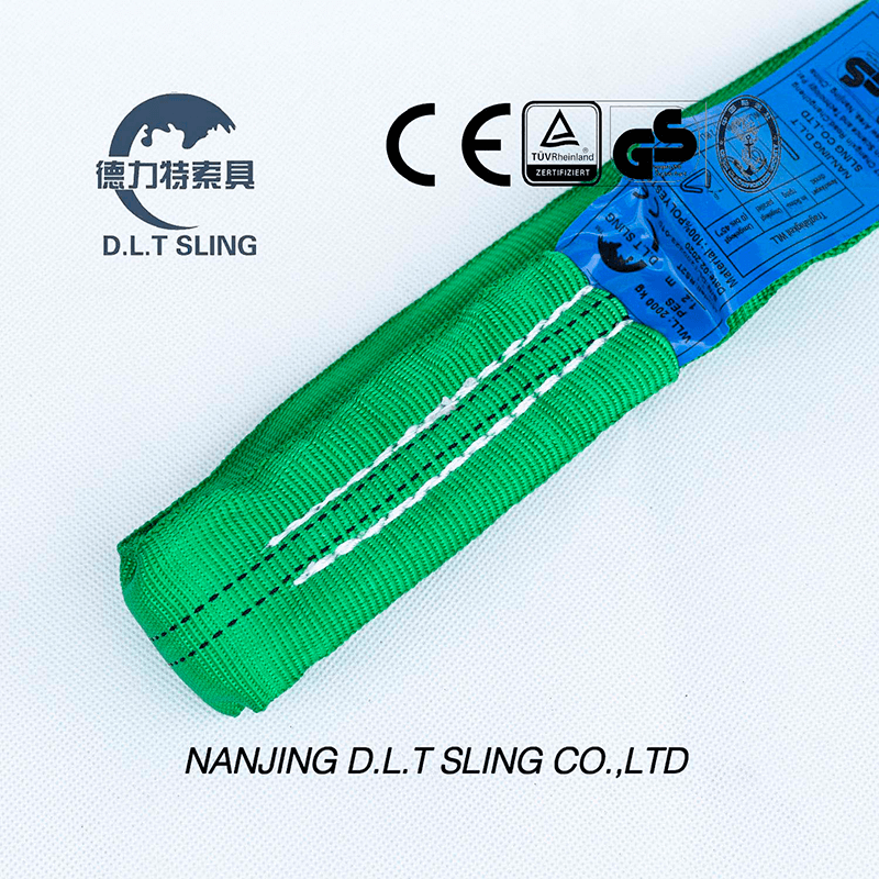 DLT Sling 100 ٪ Polyester 2 Tons Round Sling لرفع الرافعة