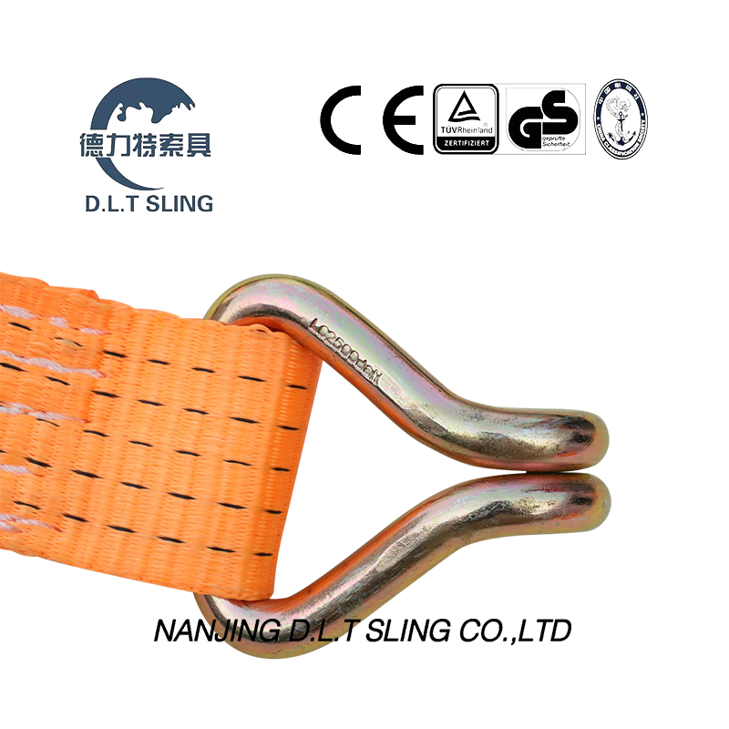 DLT Sling Ratchet Tie أسفل مع خطاف J مزدوج