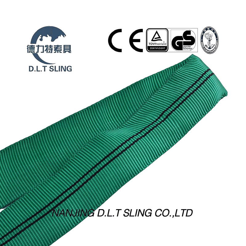 DLT Sling 100 ٪ Polyester 2 Tons Round Sling لرفع الرافعة